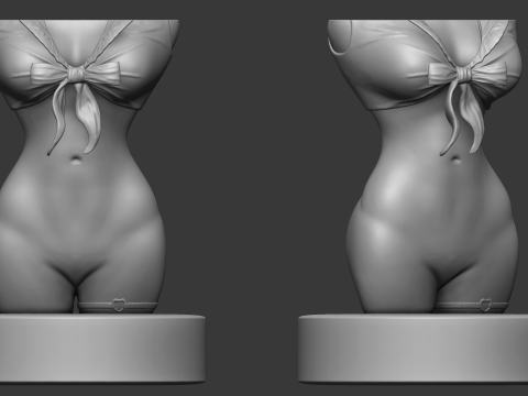 Flower Beauty Girl Vase 3d STL file Model Cetak 3D