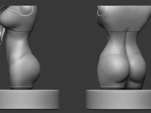 Flower Beauty Girl Vase 3d STL file Model Cetak 3D
