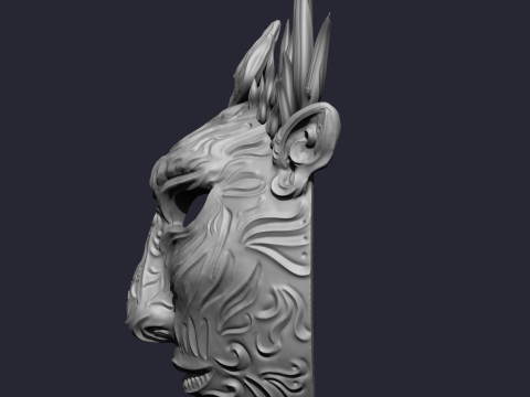 Avatar Fire and Ash Theme Mask stl 3D 打印模型
