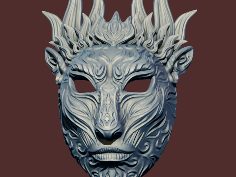 Avatar Fire and Ash Theme Mask stl 3D 打印模型