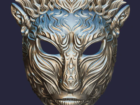 Avatar Fire and Ash Theme Mask stl 3D Print Model