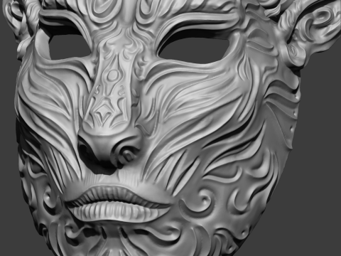Avatar Fire and Ash Theme Mask stl 3D 打印模型