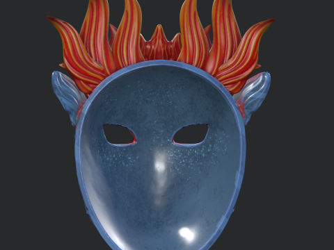 Avatar Fire and Ash Theme Mask stl 3D 打印模型
