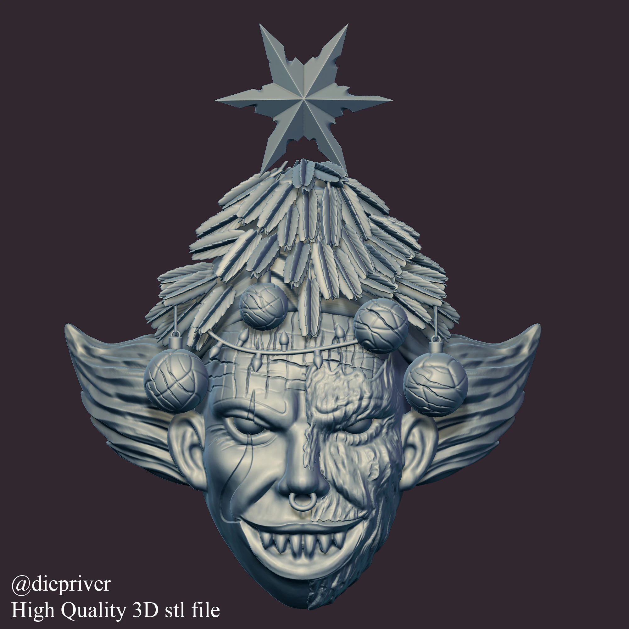 PennyWire vs Christmas Tree Mask 3D Print Model .c4d .max .obj .3ds .fbx .stl .blend