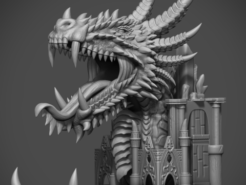 Dragons Maw The Dice Tower 3D STL file for 3D printing 3D printmodel
