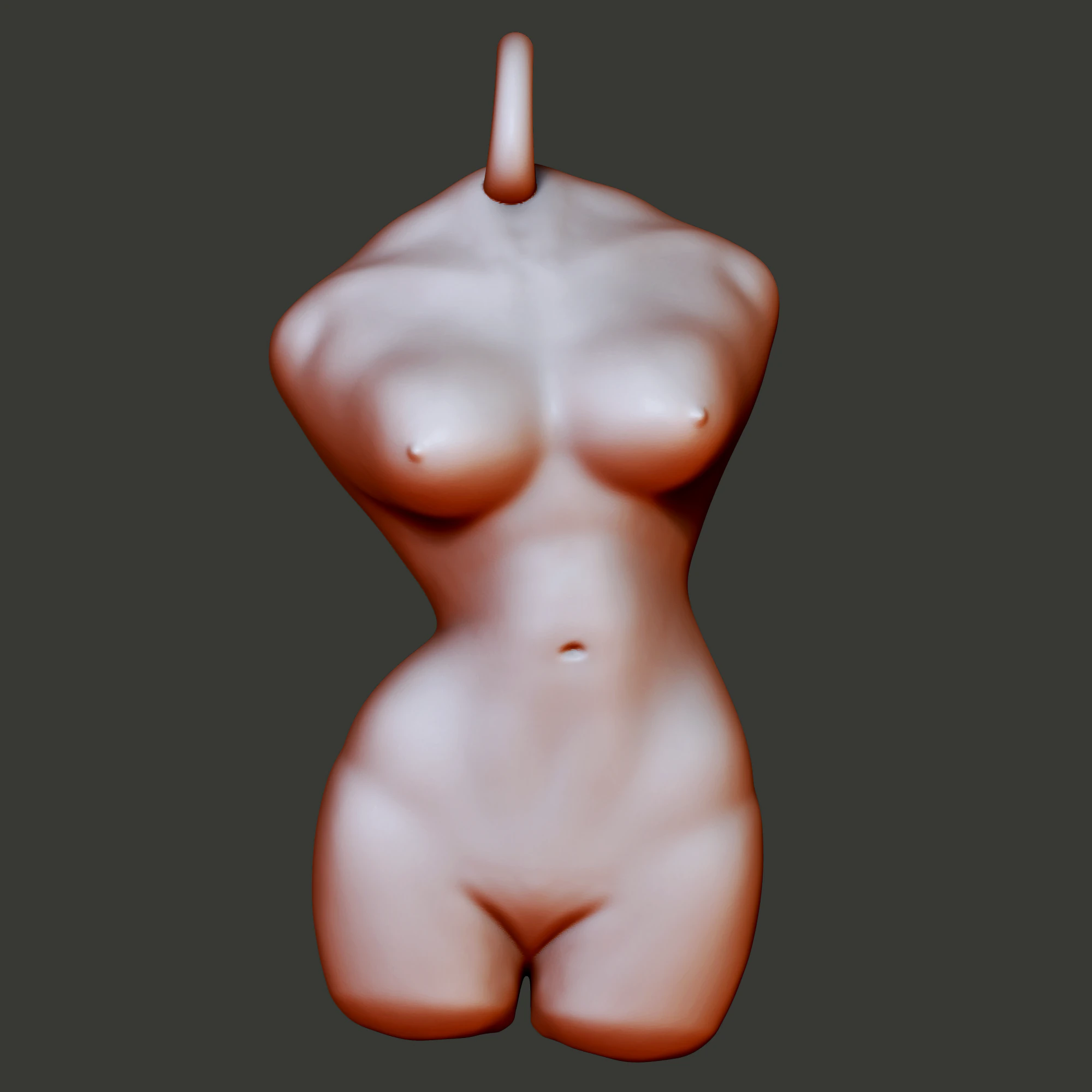 Body Curve Charm Keychain 3D Print Model .c4d .max .obj .3ds .fbx .stl .blend 