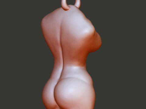 Body Curve Charm Keychain 3D Baskı Modeli