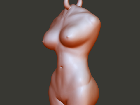 Body Curve Charm Keychain 3D Baskı Modeli