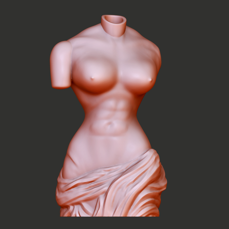 Venus Flow Vase 3D Baskı Modeli .c4d .max .obj .3ds .fbx .stl .blend