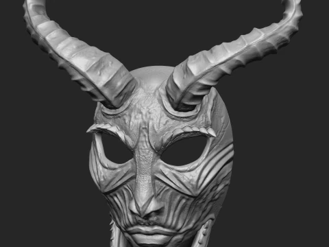 Best Cool Skull Haloween Mask 3D Print Model