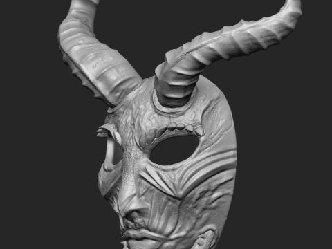 Best Cool Skull Haloween Mask 3D Print Model