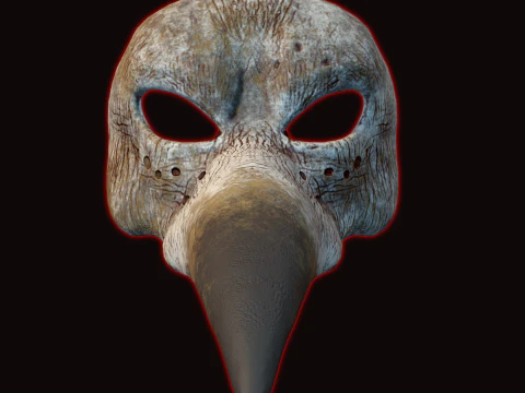 M&aacute;scara de cosplay de Halloween do diabo da &aacute;guia Modelo de Impressão 3D