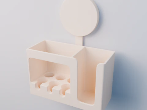 Wall-Mounted Toothbrush 3D Print Model
