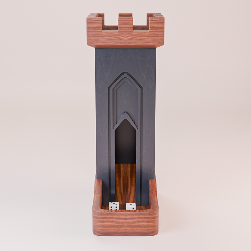 Medieval-Inspired Modern Dice Tower 3D 打印模型 .c4d .max .obj .3ds .fbx .stl .blend 