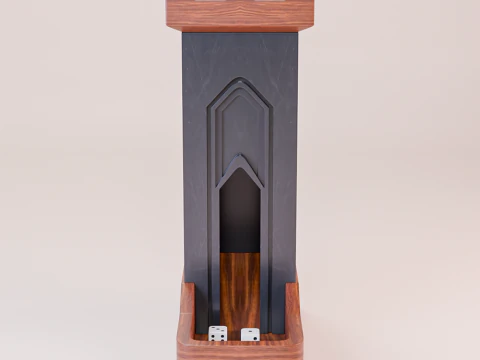 Medieval-Inspired Modern Dice Tower 3D Print Model