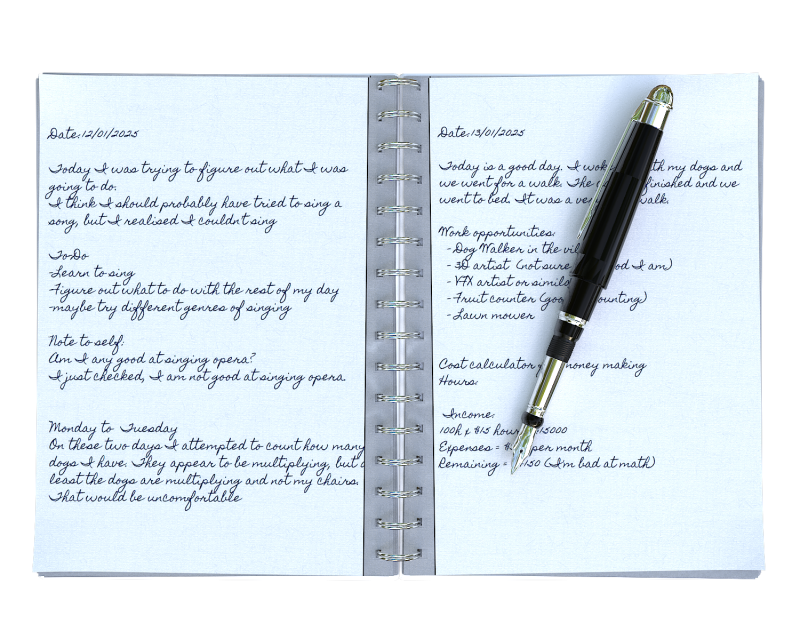 Notebook Modelo 3D .c4d .max .obj .3ds .fbx .stl .blend