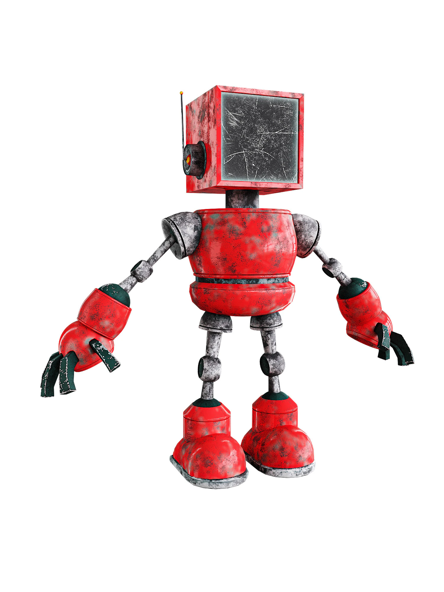 Robot 3D Model .c4d .max .obj .3ds .fbx .stl .blend
