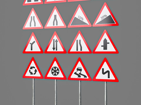Traffic Sign Model 3D
