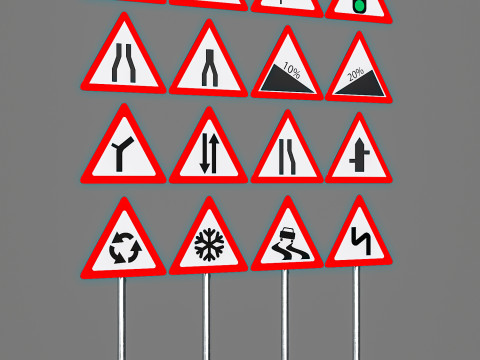 Traffic Sign Model 3D