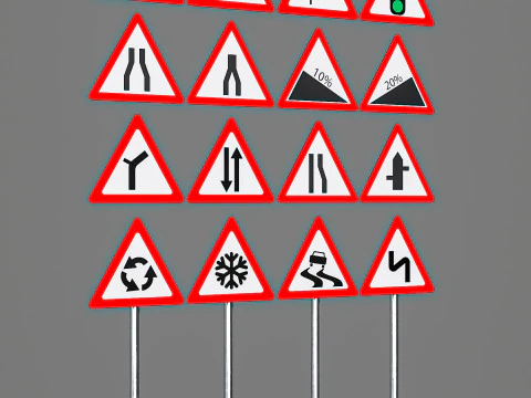 Traffic Sign 3D Model