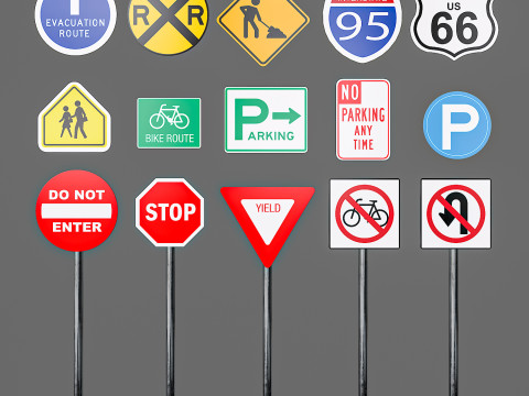 Traffic Sign 3D Model