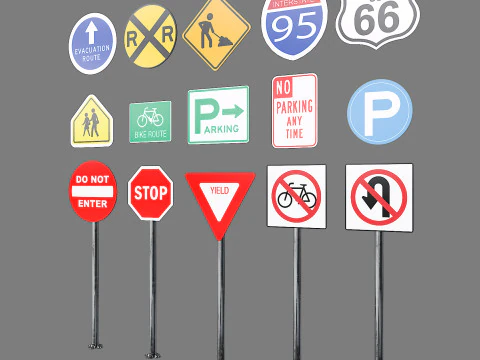 Traffic Sign 3D Model