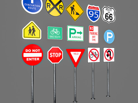 Traffic Sign Model 3D