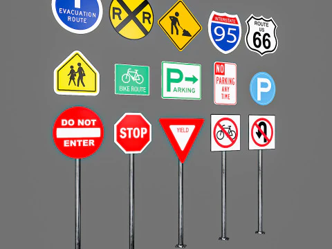 Traffic Sign 3D Model