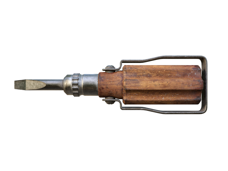 Screwdriver 3D 模型 .c4d .max .obj .3ds .fbx .stl .blend