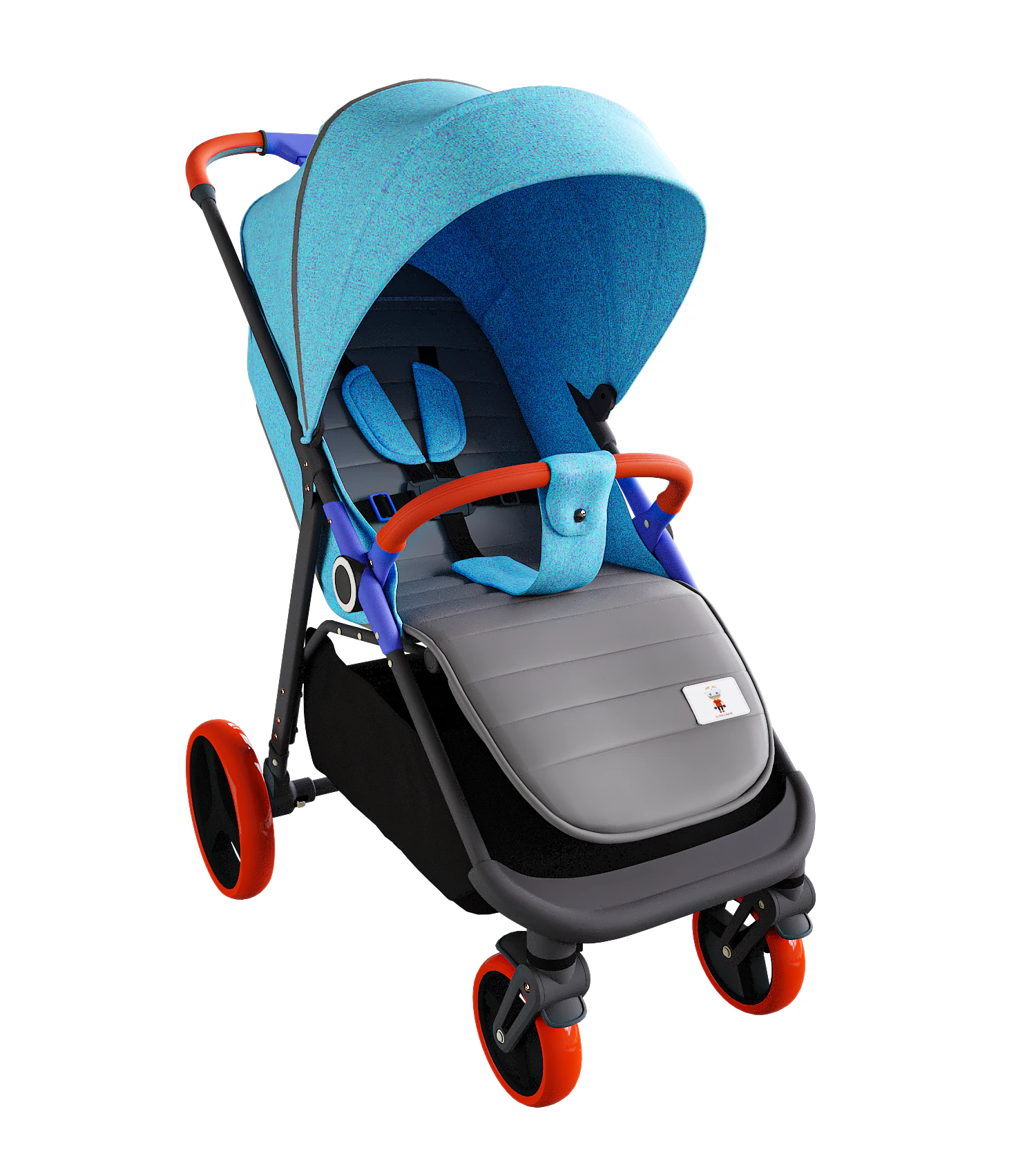 Stroller 3D Model .c4d .max .obj .3ds .fbx .stl .blend 