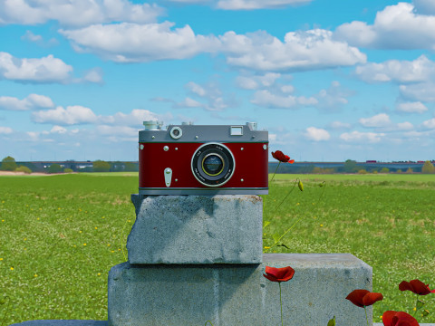 Camera brick flower Modello 3D