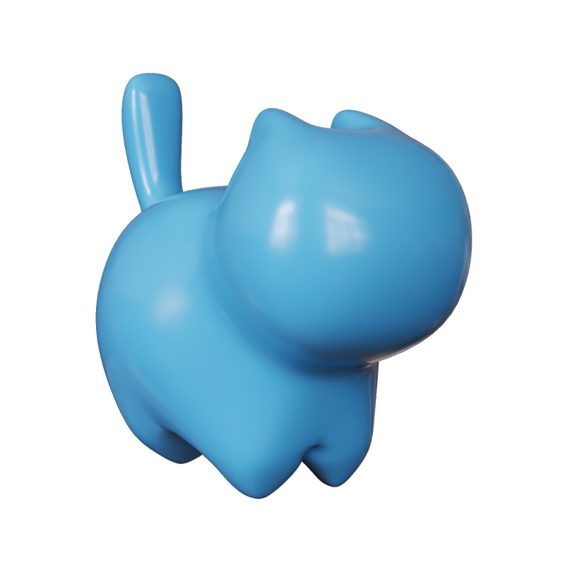 Cat Sculpture Ornament 3D 打印模型 .c4d .max .obj .3ds .fbx .stl .blend 