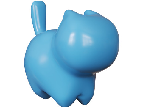 Cat Sculpture Ornament 3D 프린트 모델