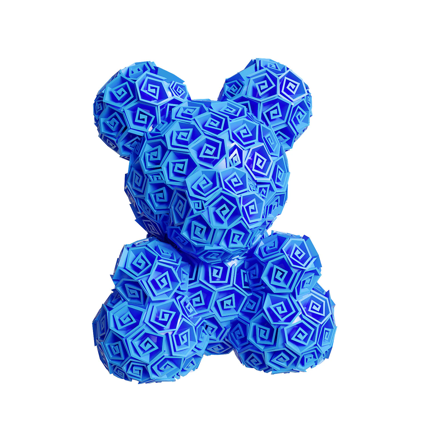 Rose Bear 3D Print Model .c4d .max .obj .3ds .fbx .stl .blend 