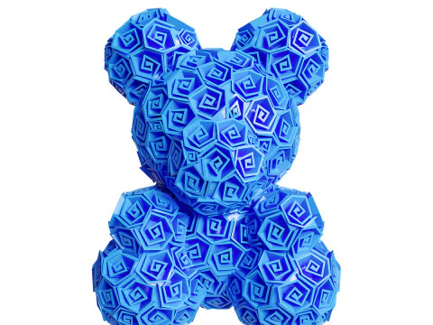 Rose Bear 3D Print Model
