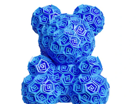Rose Bear 3D Print Model