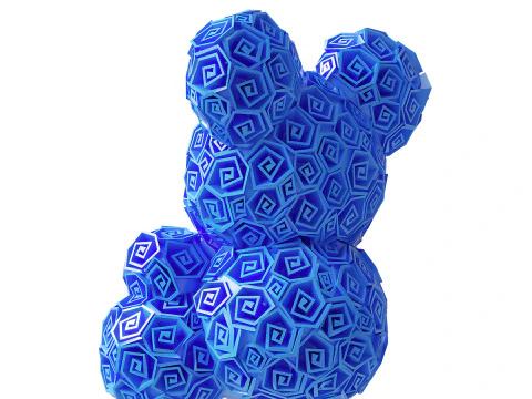Rose Bear 3D Print Model