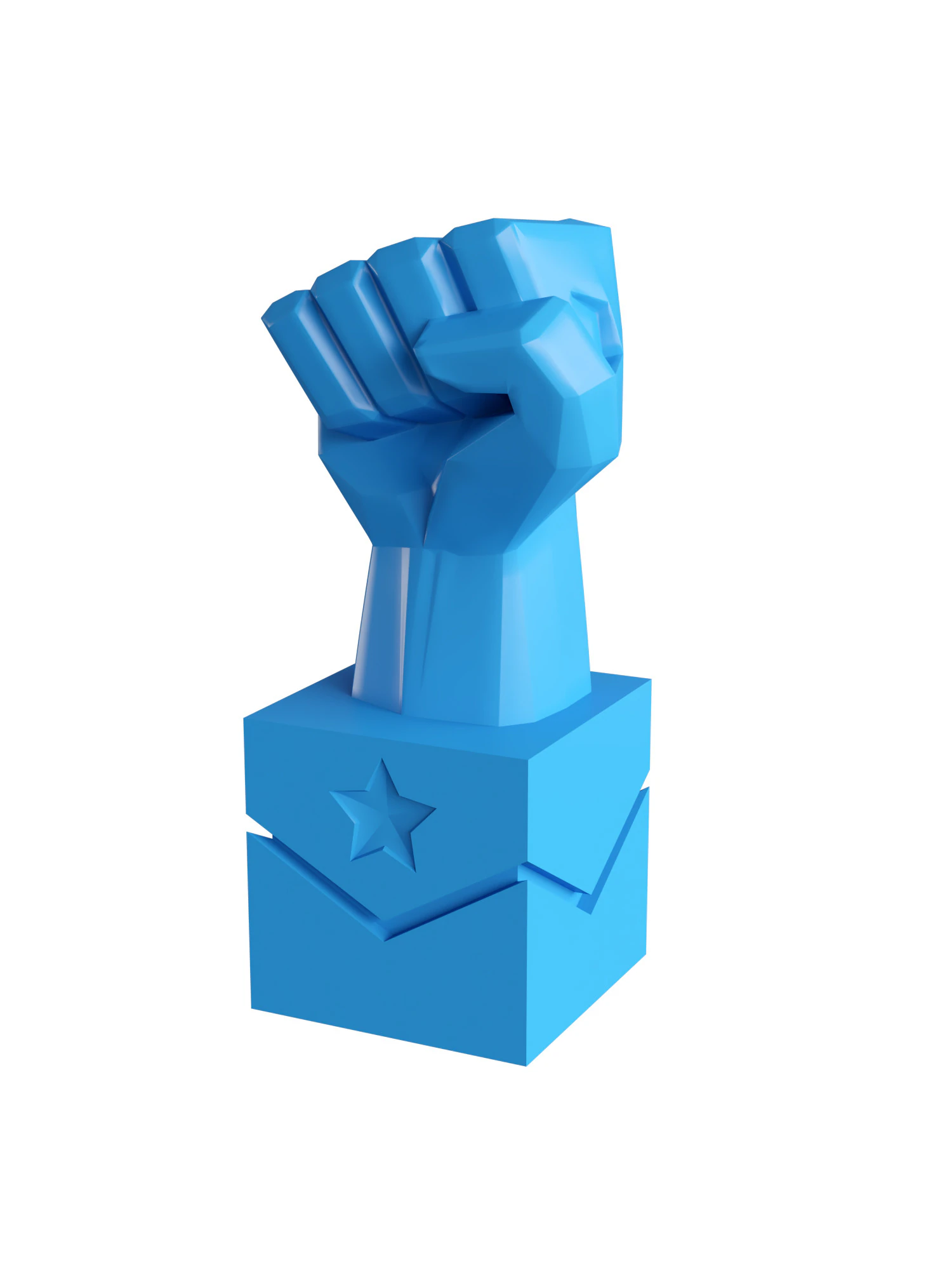 Fist 3D Print Model .c4d .max .obj .3ds .fbx .stl .blend 