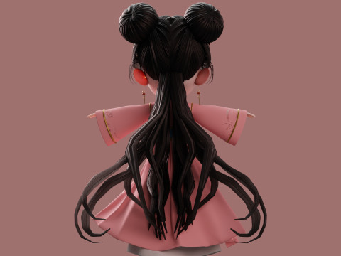 Beautiful and Lovely Girl 3D Model