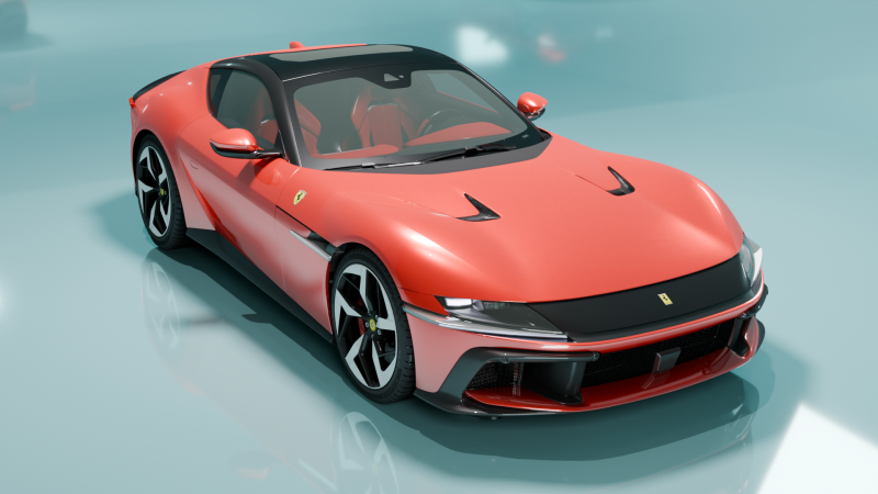 Ferrari 12Cilindri 2024 Model 3D .c4d .max .obj .3ds .fbx .stl .blend 