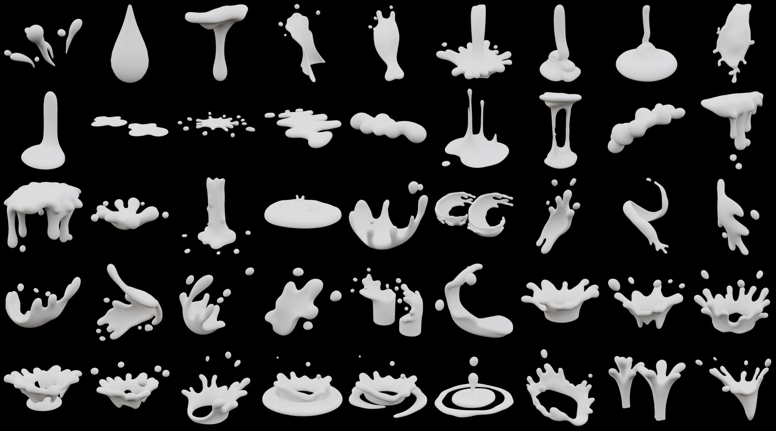 물 3D 모델 .c4d .max .obj .3ds .fbx .stl .blend 