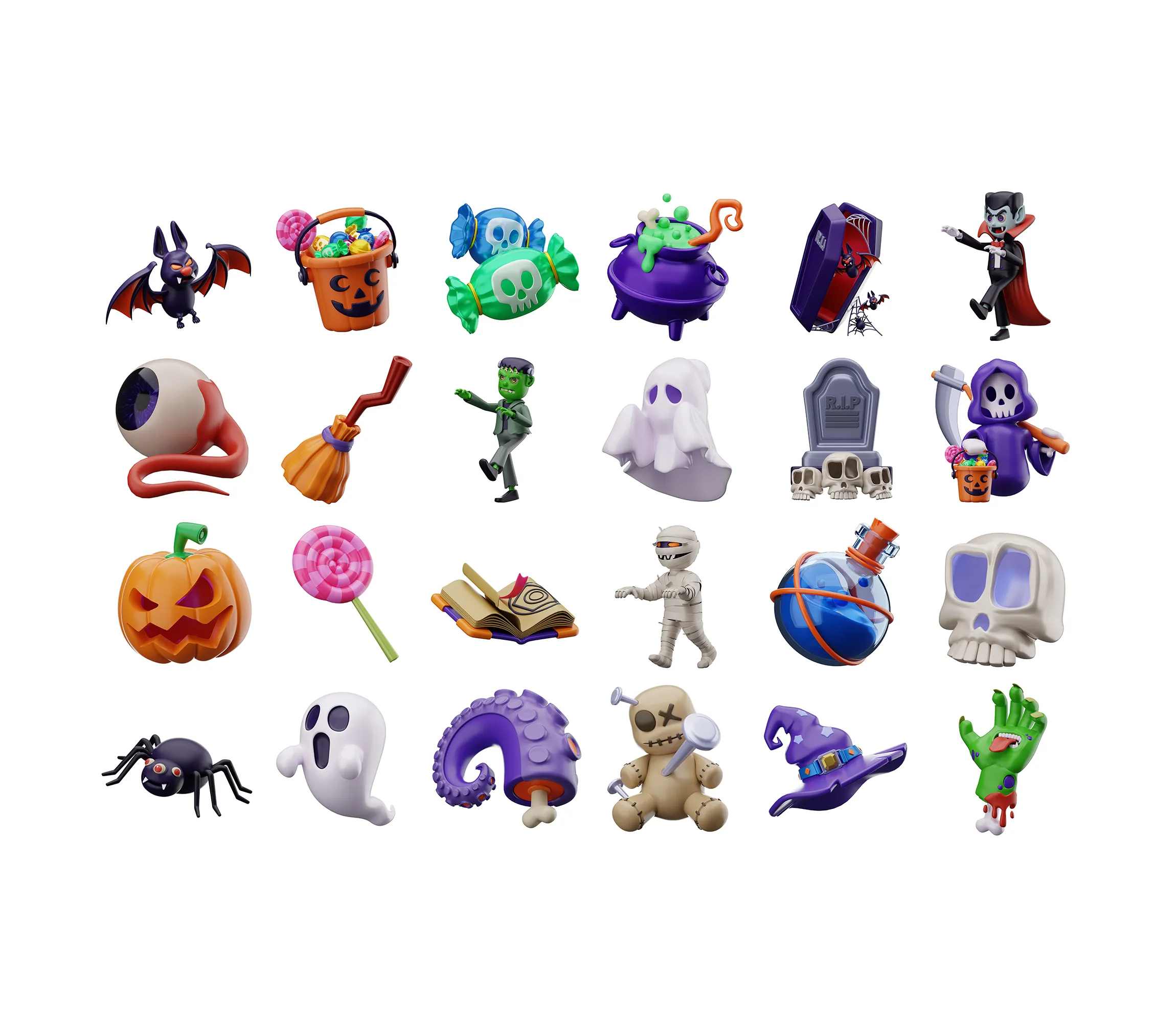 Halloween 3D Model .c4d .max .obj .3ds .fbx .stl .blend 