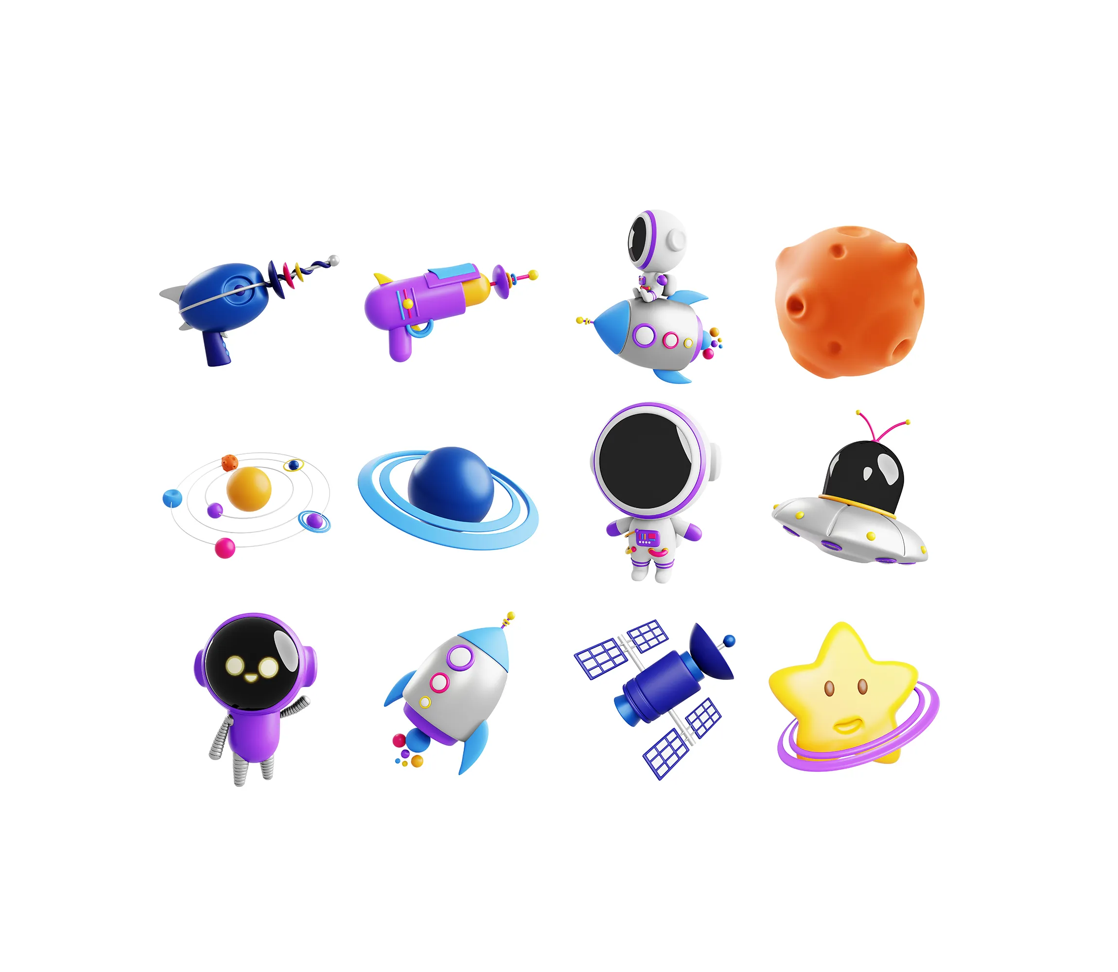 Space astronaut 3D Model .c4d .max .obj .3ds .fbx .stl .blend 