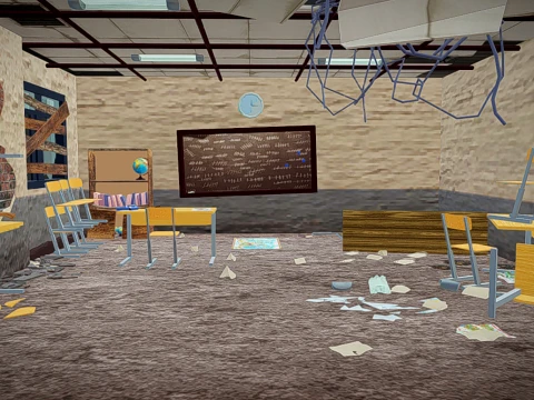 Abandoned school room 3D Model