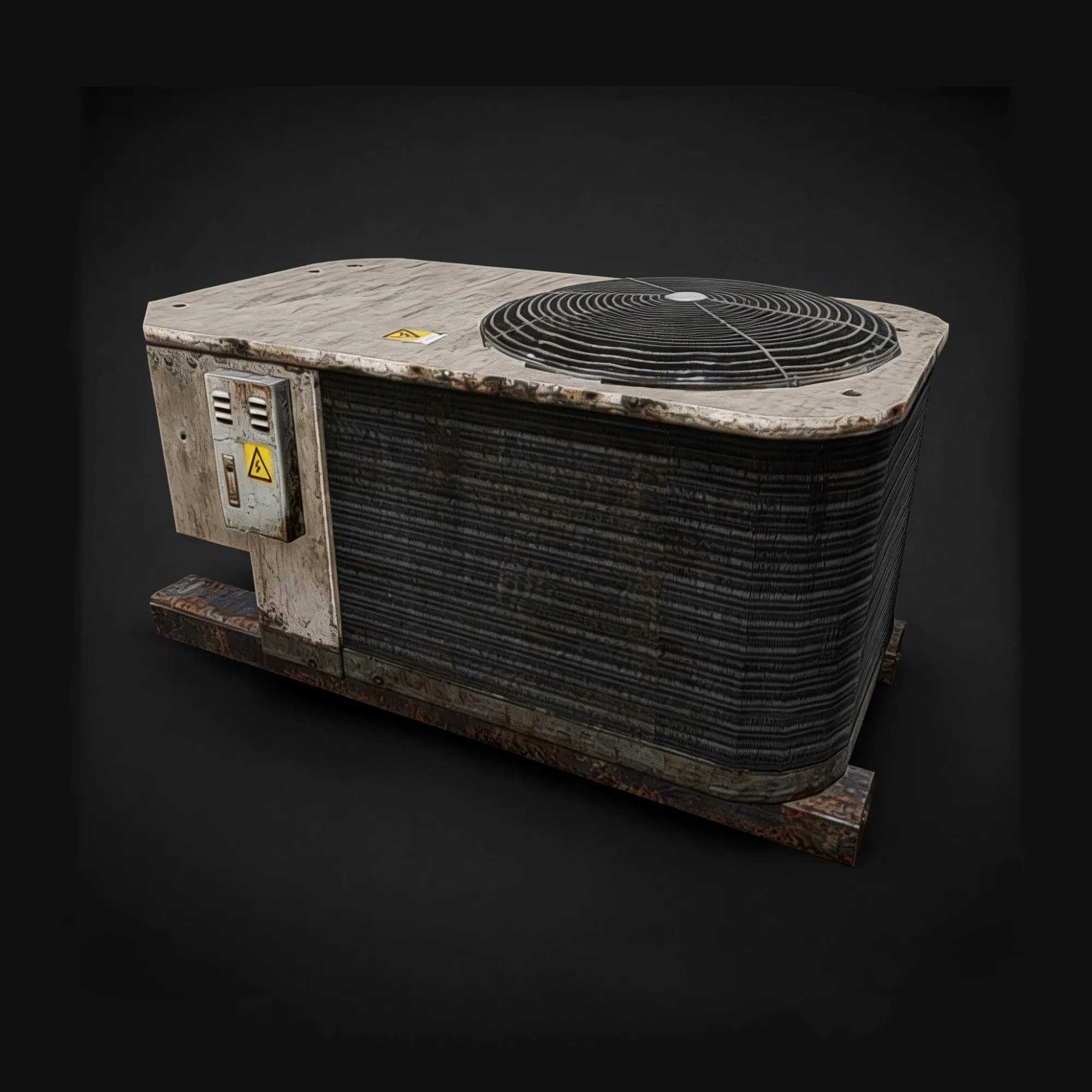 Air cooled condenser 3D Model .c4d .max .obj .3ds .fbx .stl .blend 