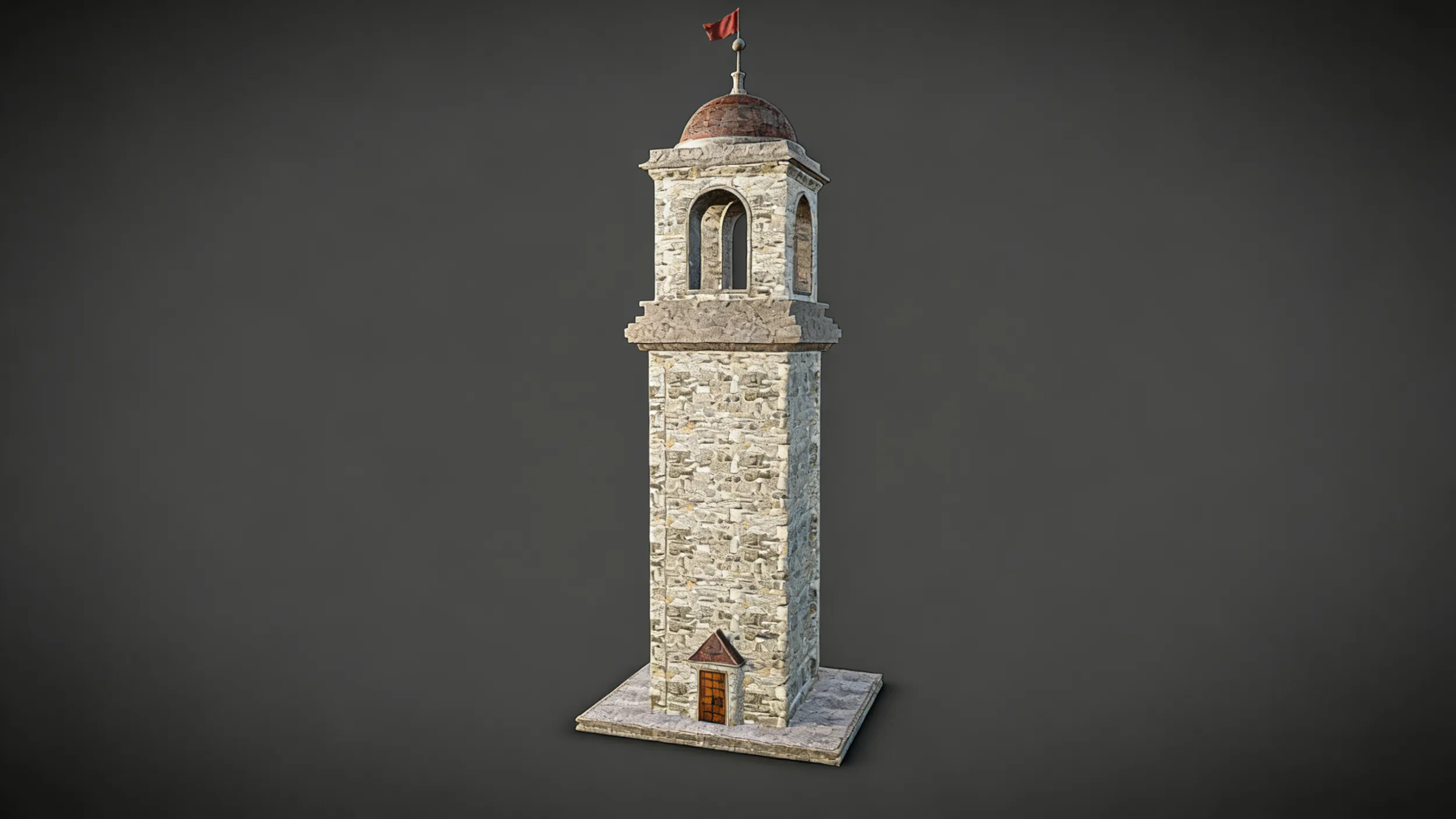 Ancient tower 3D Model .c4d .max .obj .3ds .fbx .stl .blend