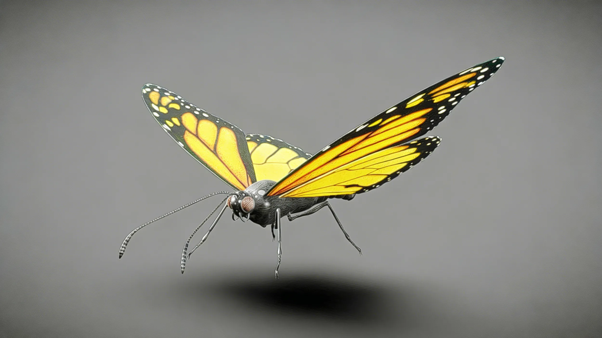Animated flying fluttering butterfly loop 3D Model .c4d .max .obj .3ds .fbx .stl .blend