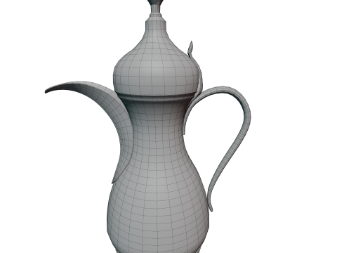 Arabic Ramadan and Eid Hospitality Set Dallah Cups and Dates Modèle 3D