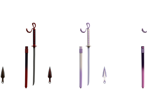 Stylized Ninja Girl Game Ready Character Pack 3D Model