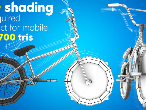 Stylized BMX Bike 3D Model